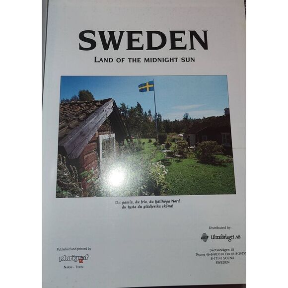 Sweden Land of the Midnight Sun English Edition Paperback Photos Map 2000 - Picture 4 of 10